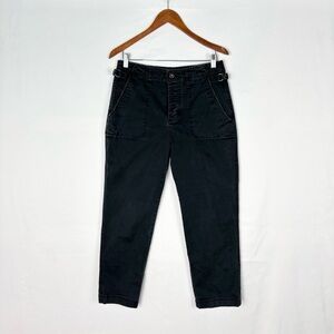 Rowan Jalen Utility Trouser Washed Black Size 29 High Waist